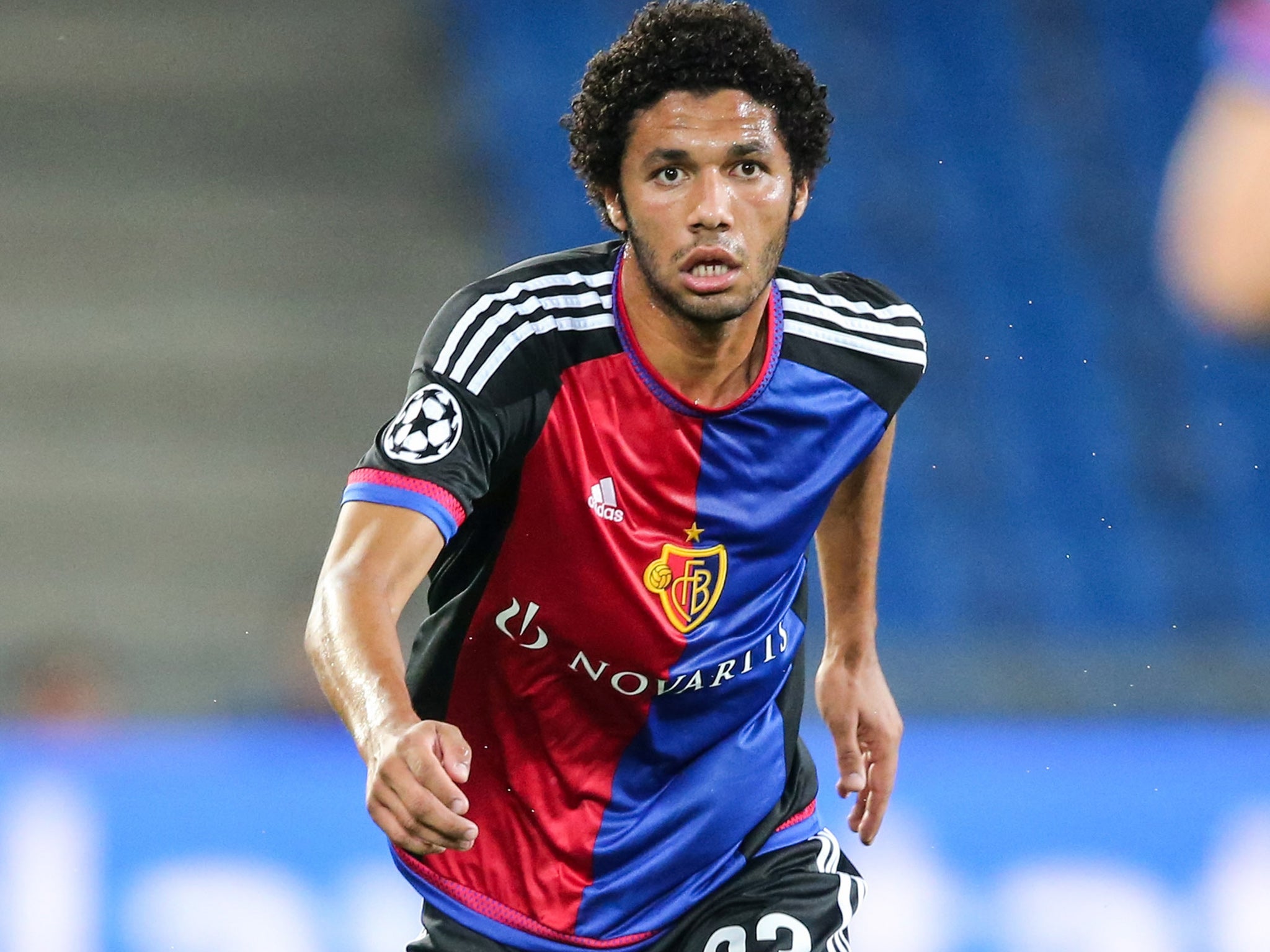 Mohamed Elneny in action for Basel