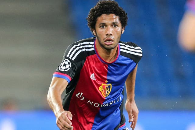 Mohamed Elneny in action for Basel