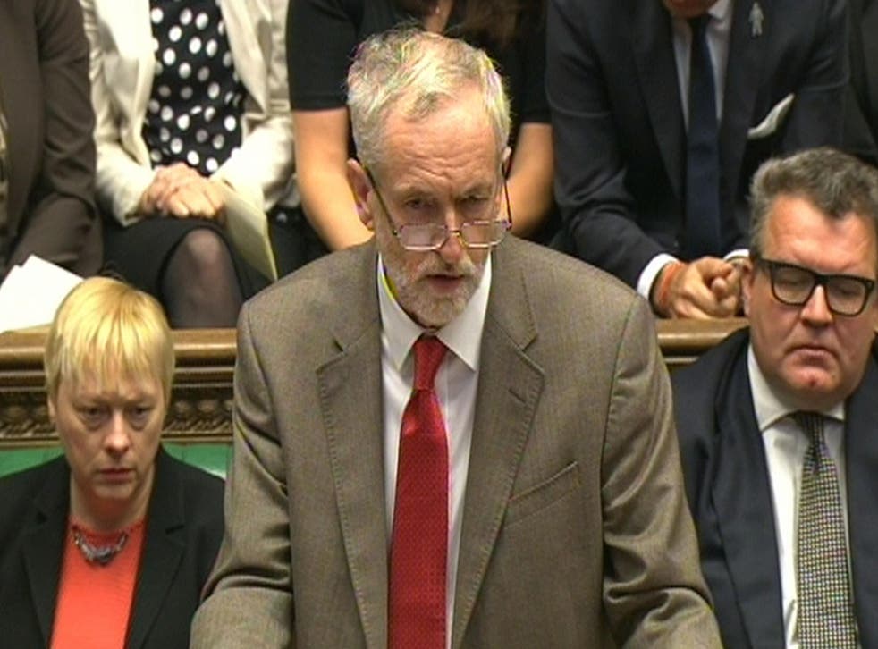 Labour leader Jeremy Corbyn in the House of Commons