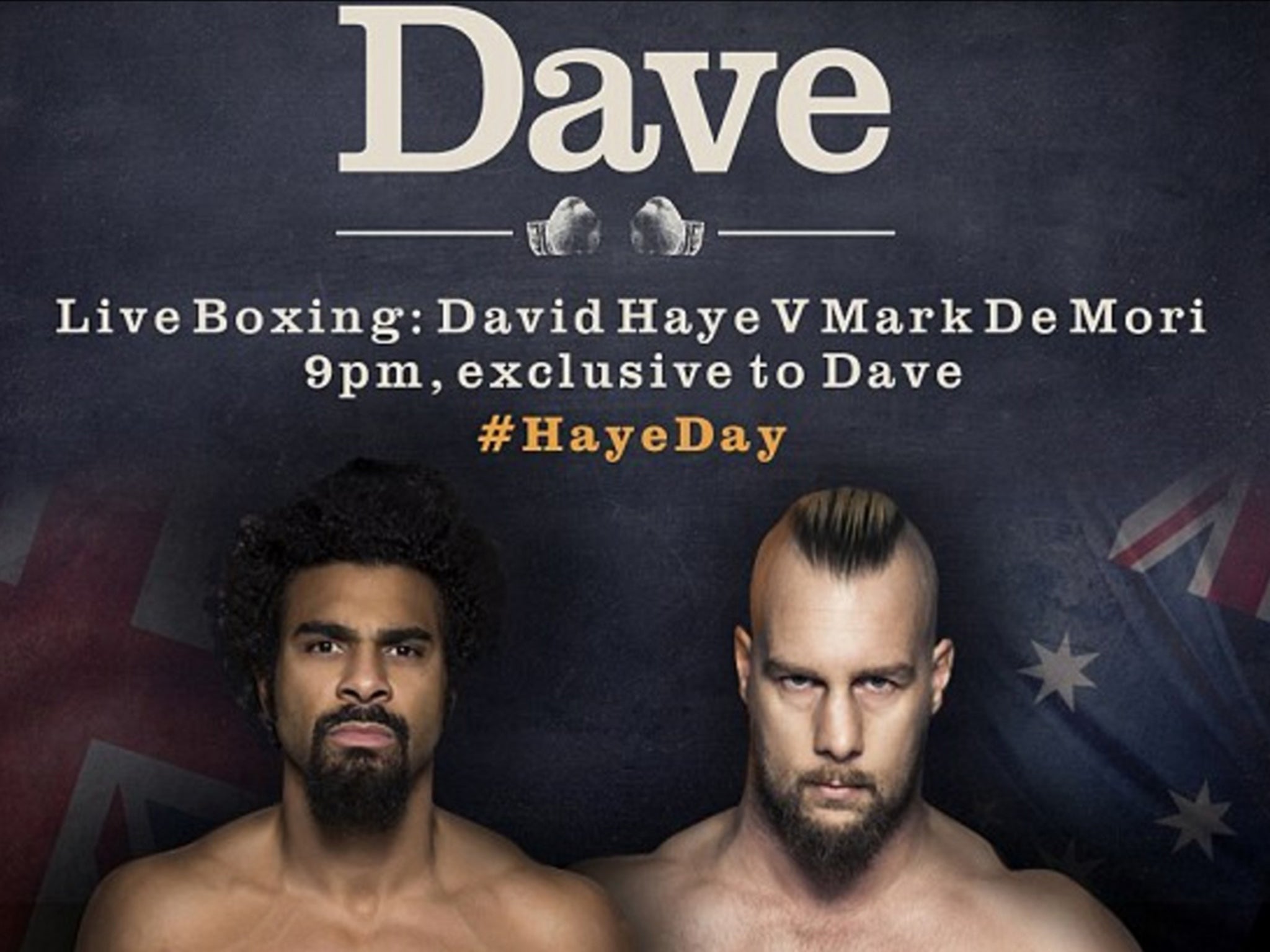 The promotional poster for David Haye's upcoming fight