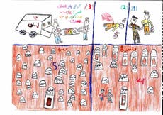 Artworks by Syrian refugee children 