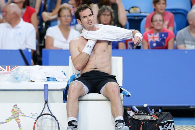 Andy Murray pictured during his defeat