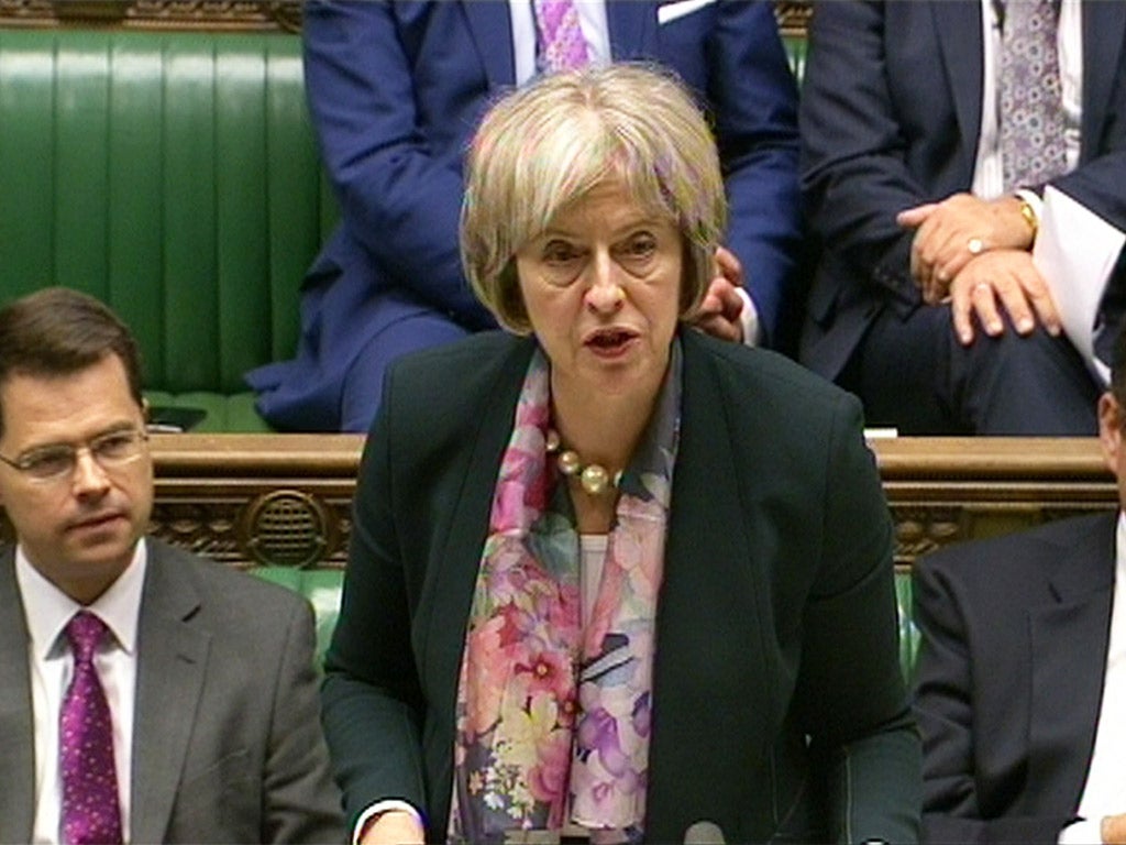 Home Secretary Theresa May making a statement to MPs on the latest Isis propaganda video, earlier this week