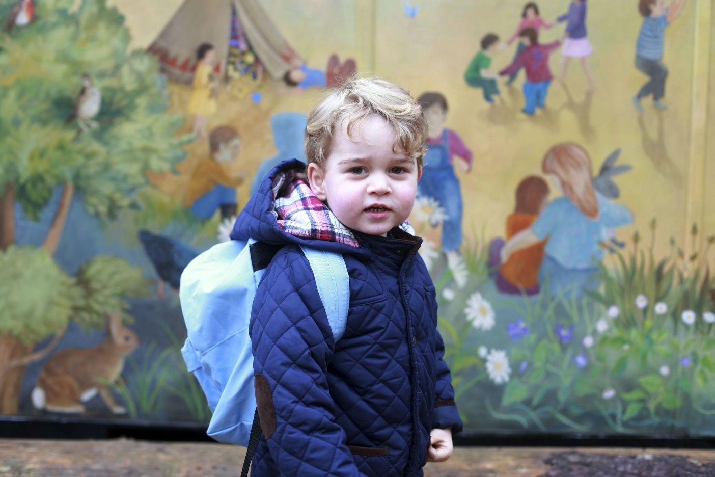 Prince George on his first day at nursery. He celebrates his third birthday today
