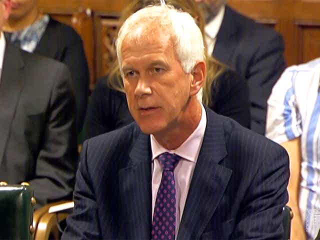 Sir Philip Dilley in front of the Environment Committee