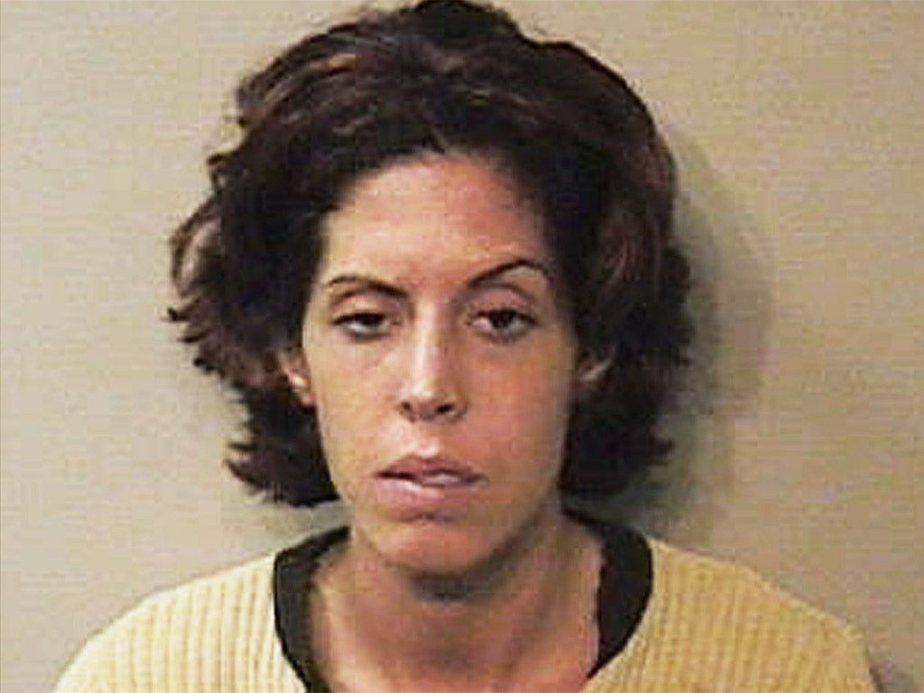 A police photograph of Noelle Bush after her arrest in 2002