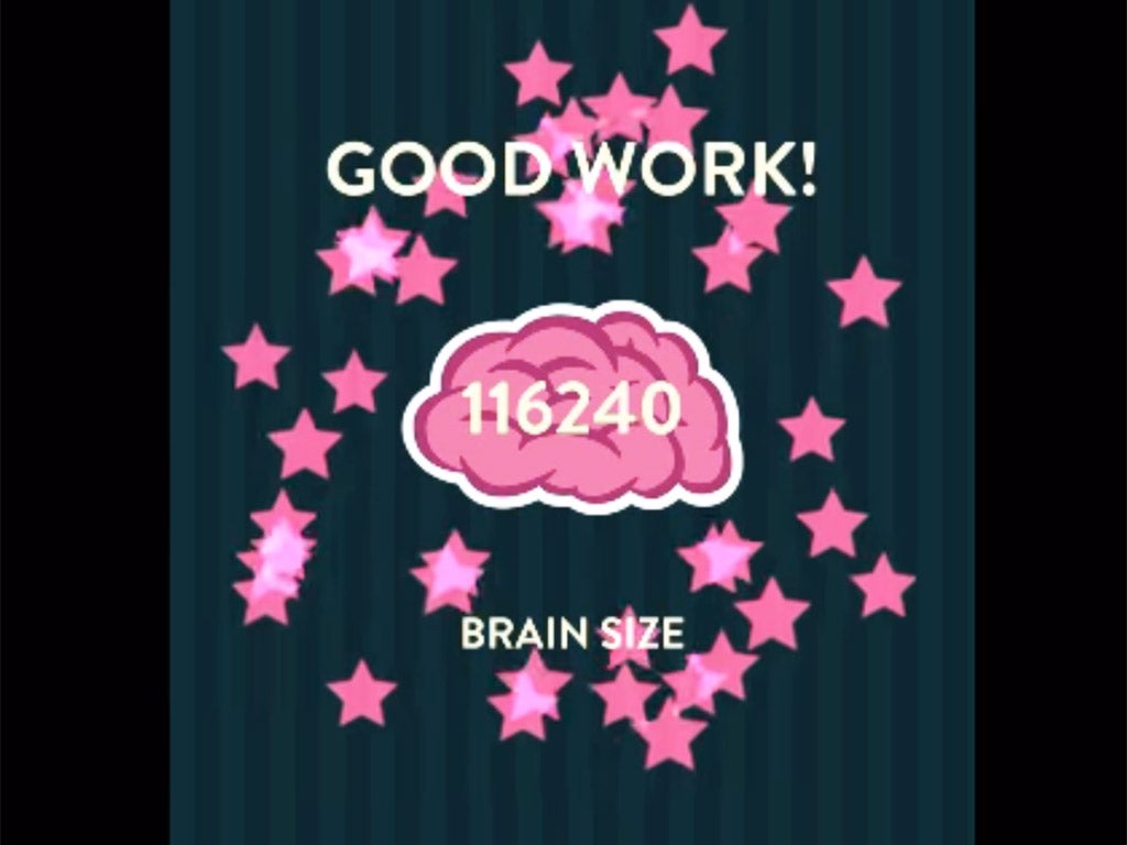 There's nothing to suggest that increasing your 'brain size' with the Wordbrain app will actually make you smarter