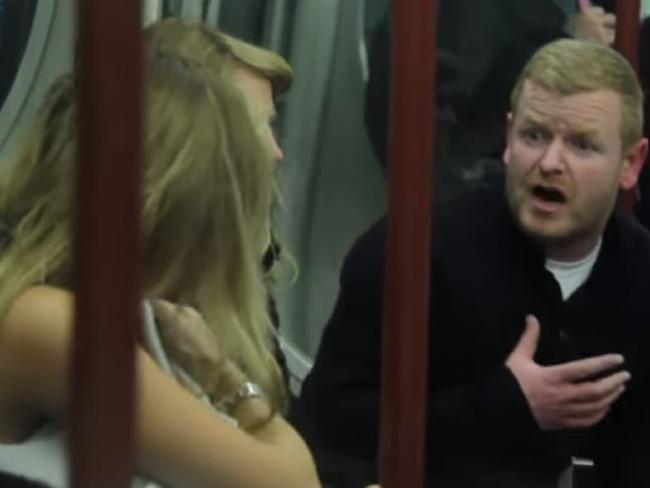 As part of a social experiment by YouTube pranksters Trollstation, a male actor named James Slattery was seen berating a breastfeeding mother in front of shocked onlookers