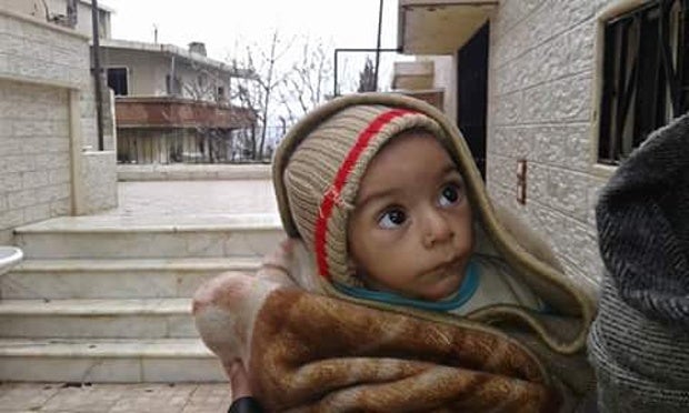 This image of a young child has been released by activists in the Syrian town of Madaya
