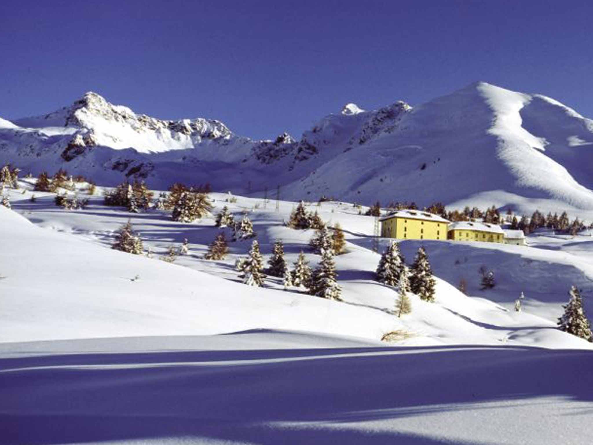 All white: the now-snowy slopes of Passo Tonale