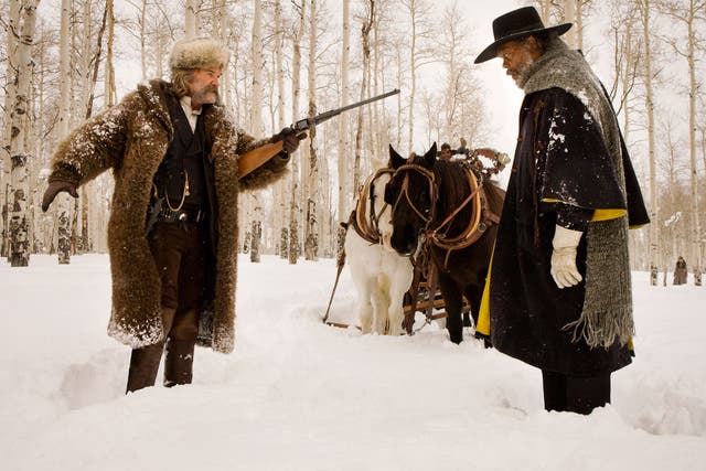 Cold reception: Kurt Russell and Samuel L Jackson in ‘The Hateful Eight’