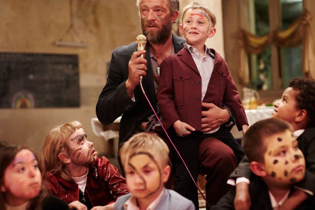 Vincent Cassel plays Gregori, a charismatic and initially sympathetic cult leader type