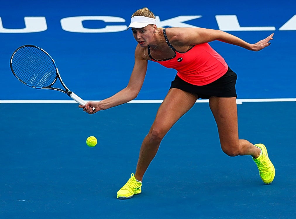 Naomi Broady of Great Britain lost to American Sloane Stephens in Auckland yesterday