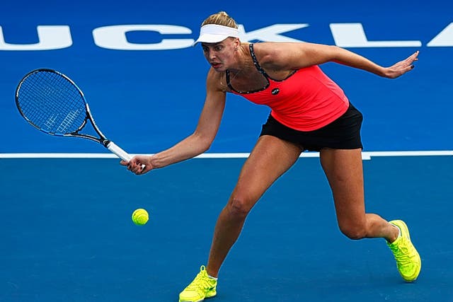 Naomi Broady of Great Britain lost to American Sloane Stephens in Auckland yesterday