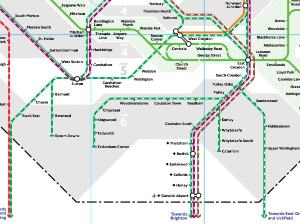 gatwick airport train station map Gatwick Airport Debuts On London Tube Map The Independent gatwick airport train station map