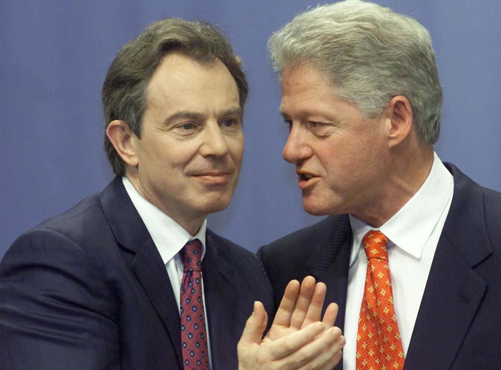 Tony Blair and Bill Clinton in 2000