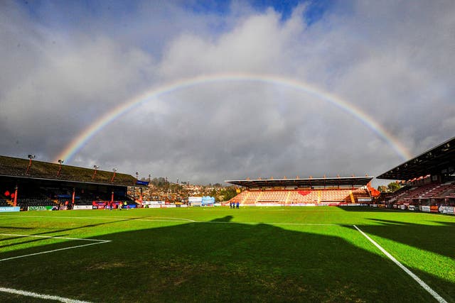 A pot of gold at the end of the rainbow? St James Park will host Exeter vs Liverpool  – a game that will bring in TV revenues of £144,000 for the smaller club