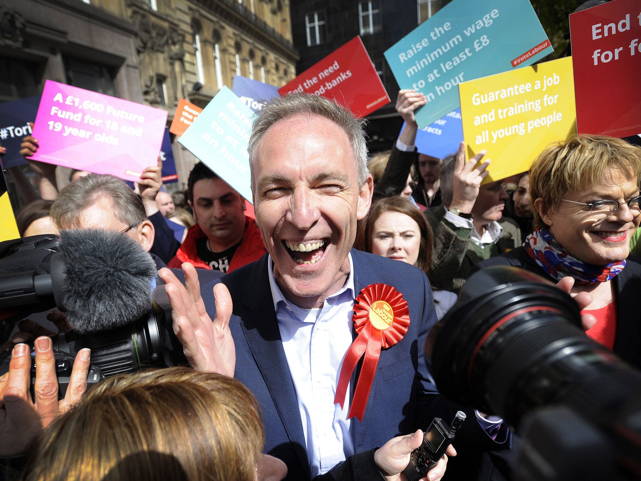 On the stump with Jim Murphy, then leader of Scottish Labour