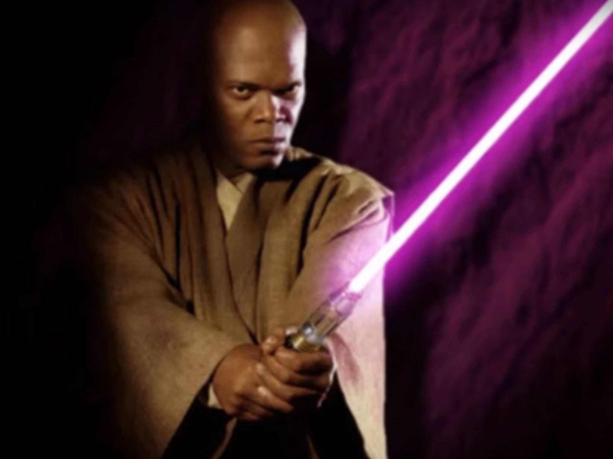 Samuel L Jackson personally requested a purple lightsaber from George Lucas