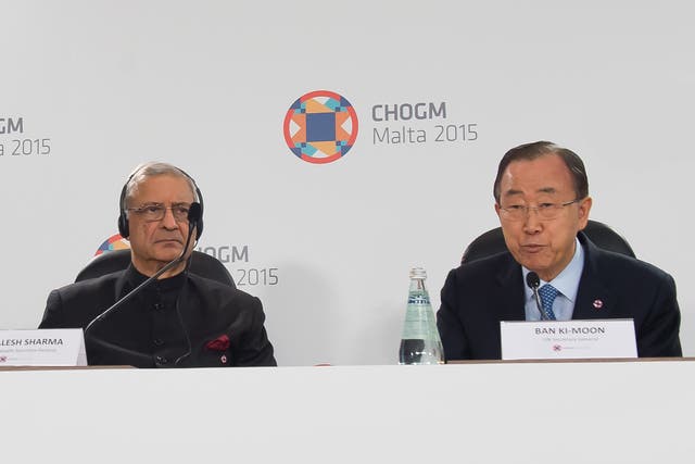 Kamalesh Sharma and UNSG Ban-Ki-moon