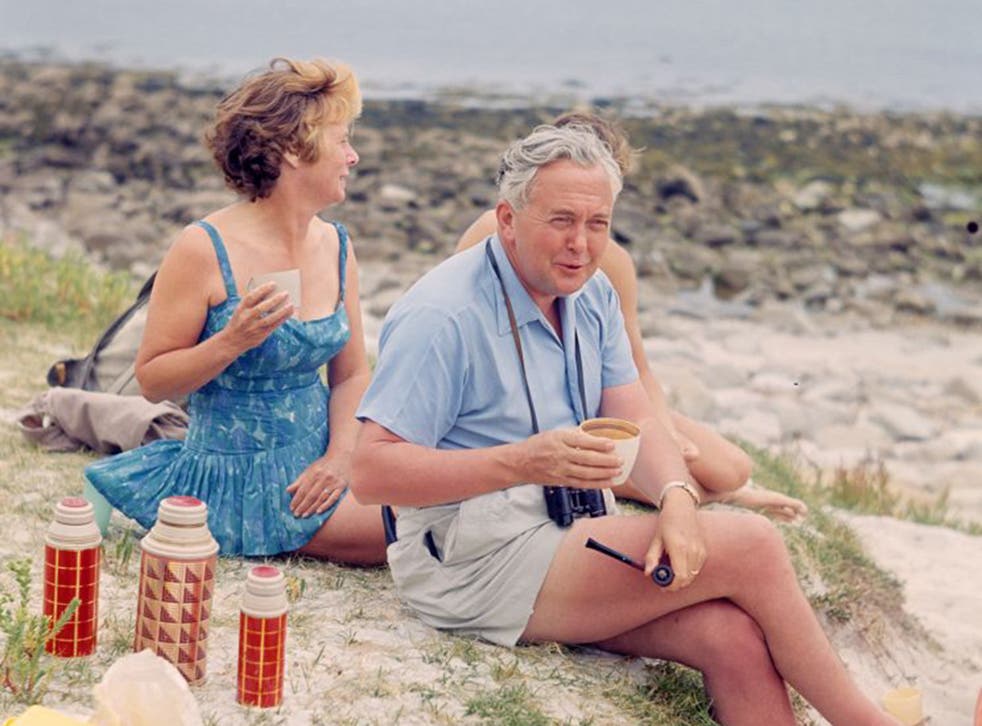Mary and Harold Wilson during their summer holiday on the Isles of Scilly in August 1965