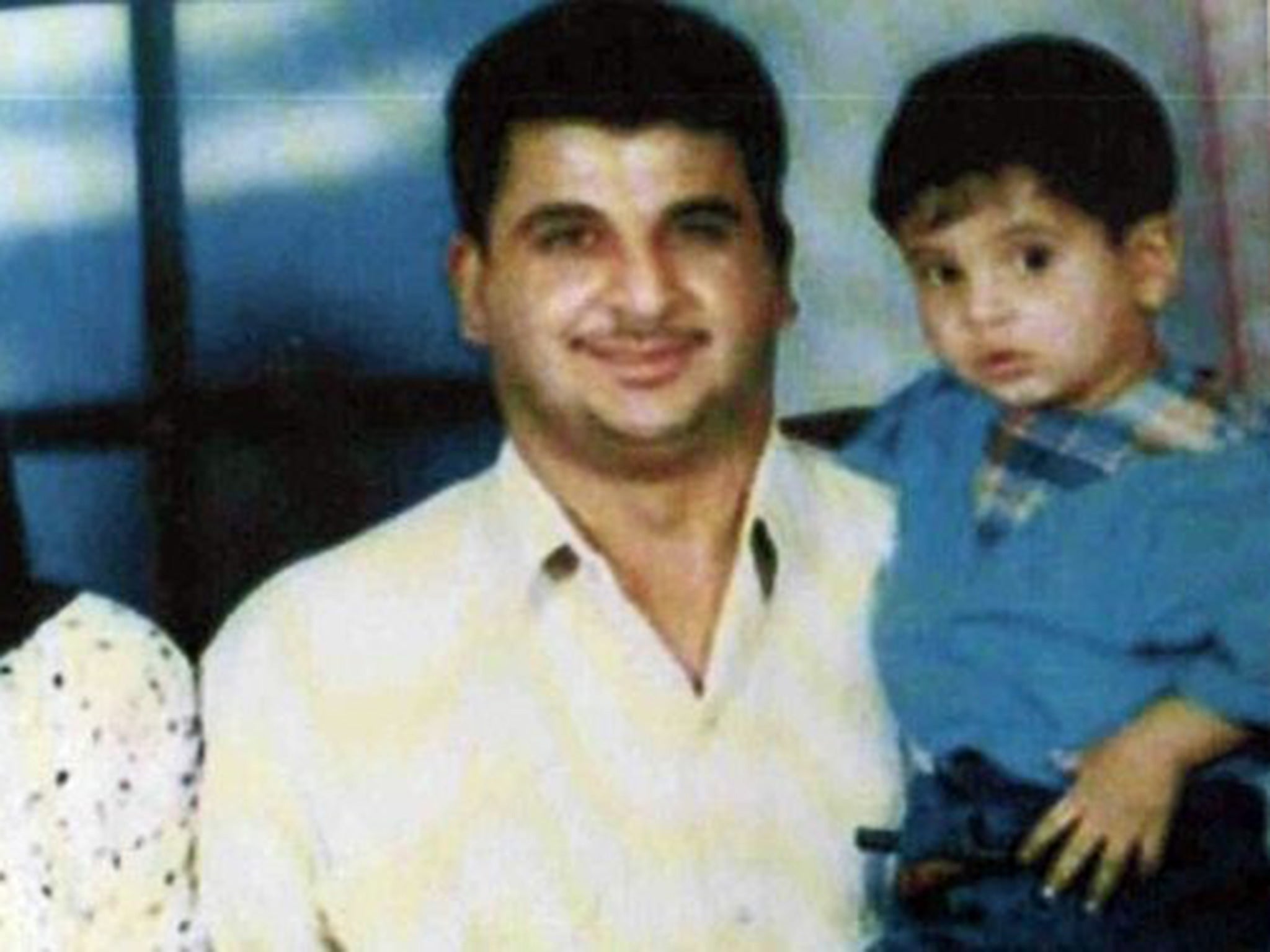 Hotel worker Baha Mousa, who ied in 2003 while in British custody in Iraq, pictured with his son