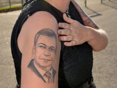 The fan with the Nigel Farage tattoo