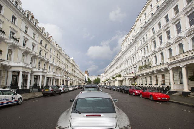 Quality street: Queen’s Gate in central London. The average house price in London soared through the £500,000 in October - and it has kept on going