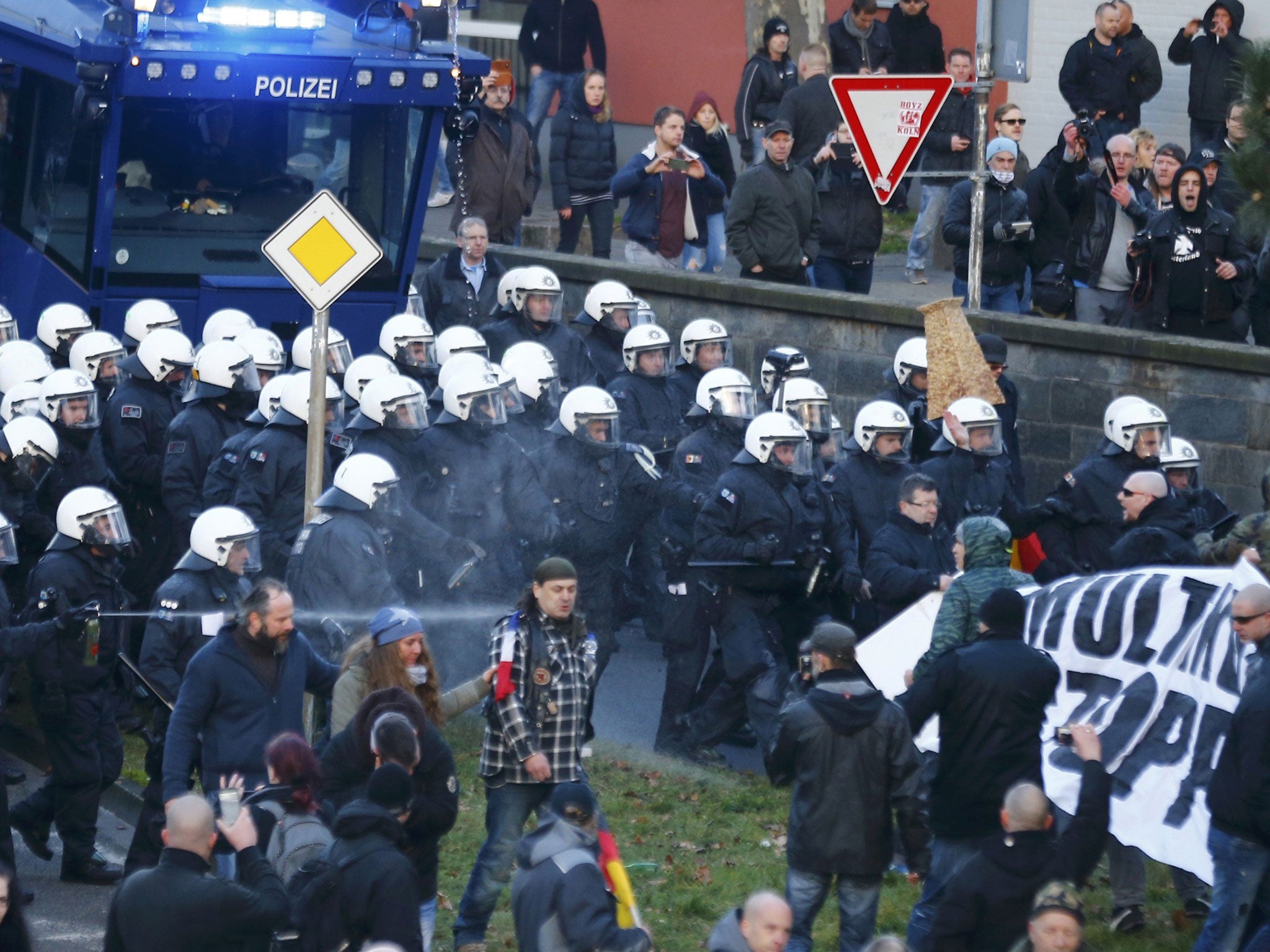 Previous political rallies have seen police and protesters clash in Cologne