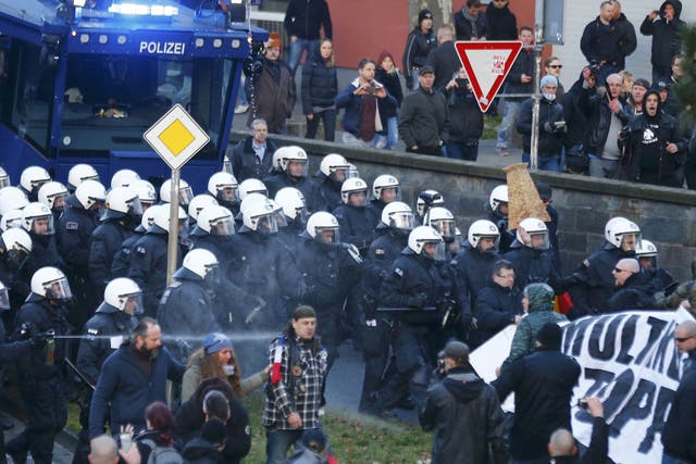 Previous political rallies have seen police and protesters clash in Cologne