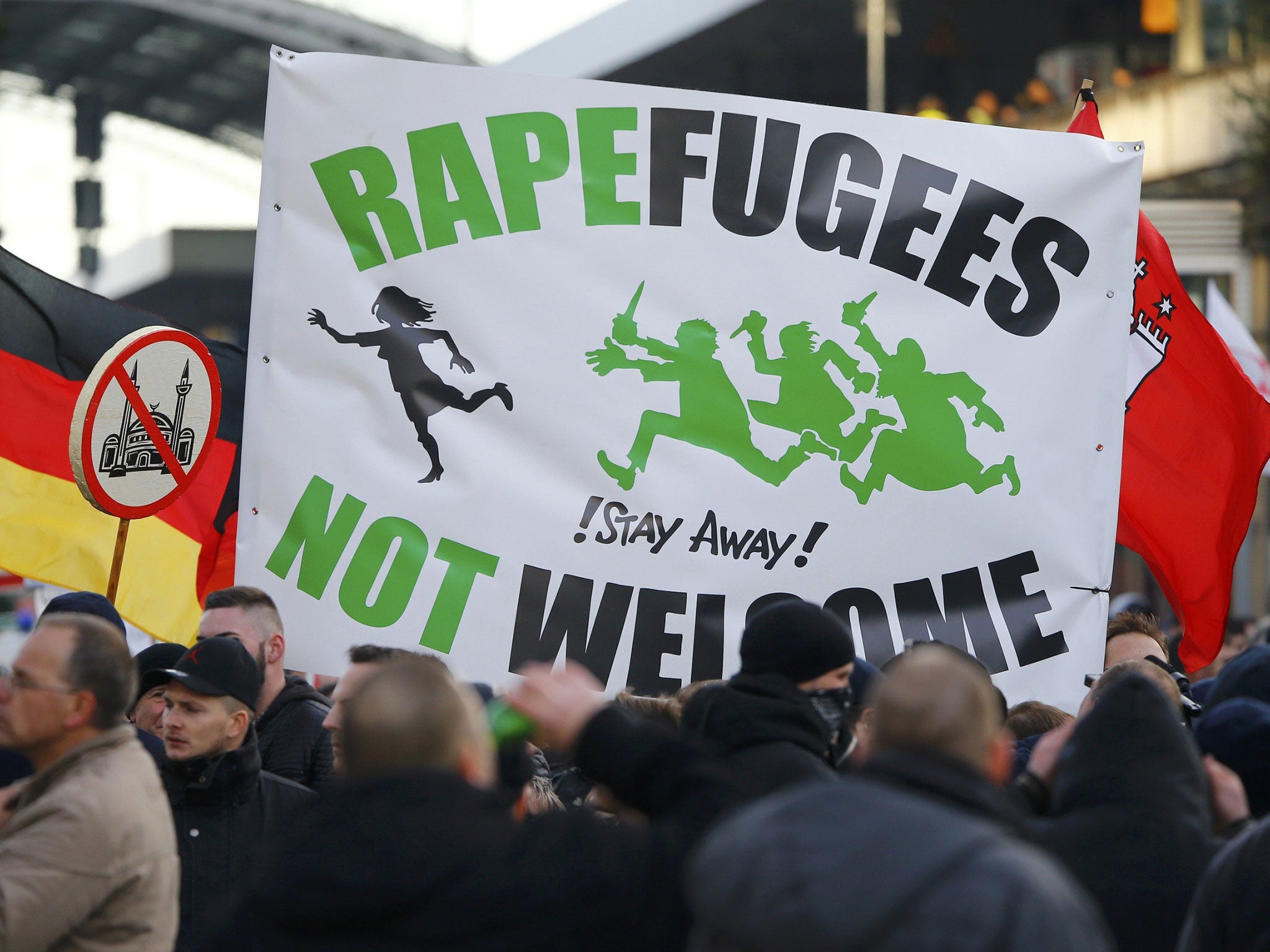 Far-right groups have claimed the arrival of refugees is putting German women at risk