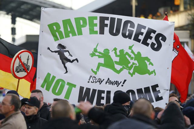 Far-right groups have claimed the arrival of refugees is putting German women at risk