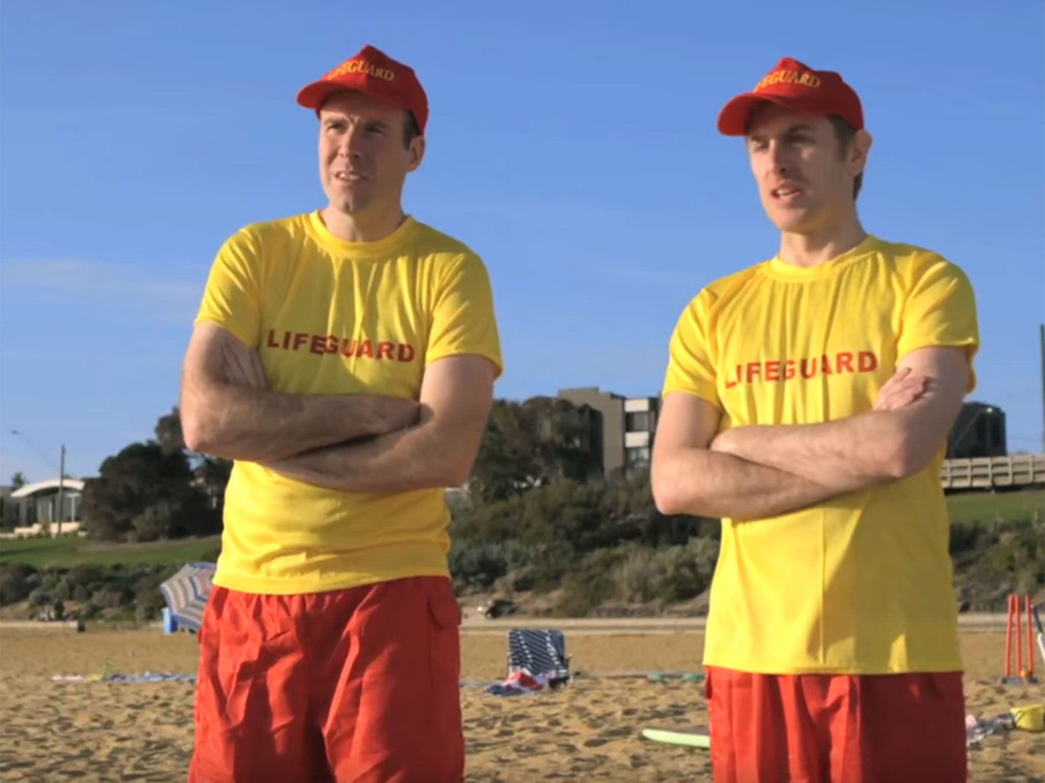 The lifeguards featured in Outstralia's campaign.