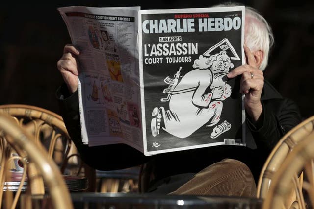 An exhibition was held to mark the first anniversary of the Charlie Hebdo attacks
