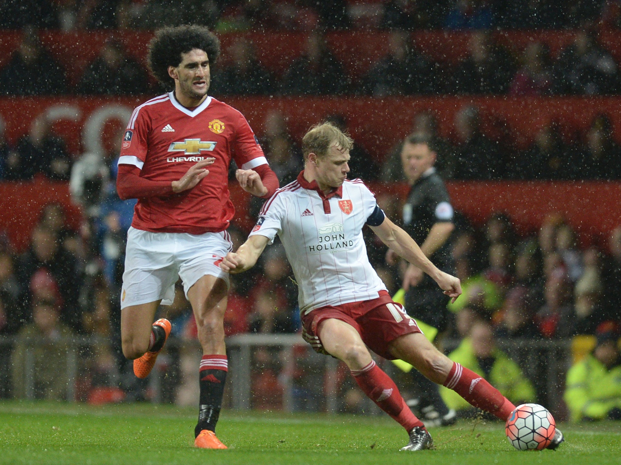 Marouane Fellaini played against Sheffield United in the FA Cup