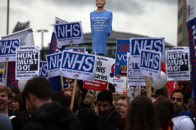 Nurses demonstrating in London at the weekend in a separate dispute over bursaries