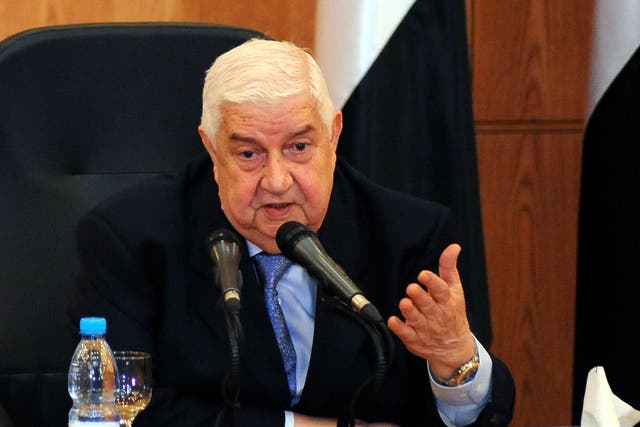 Syrian Foreign Minister Walid al-Moallem
