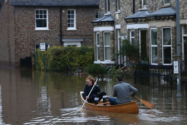 Flooding in York, where the council is under pressure from the Government to fast-track shale gas exploitation