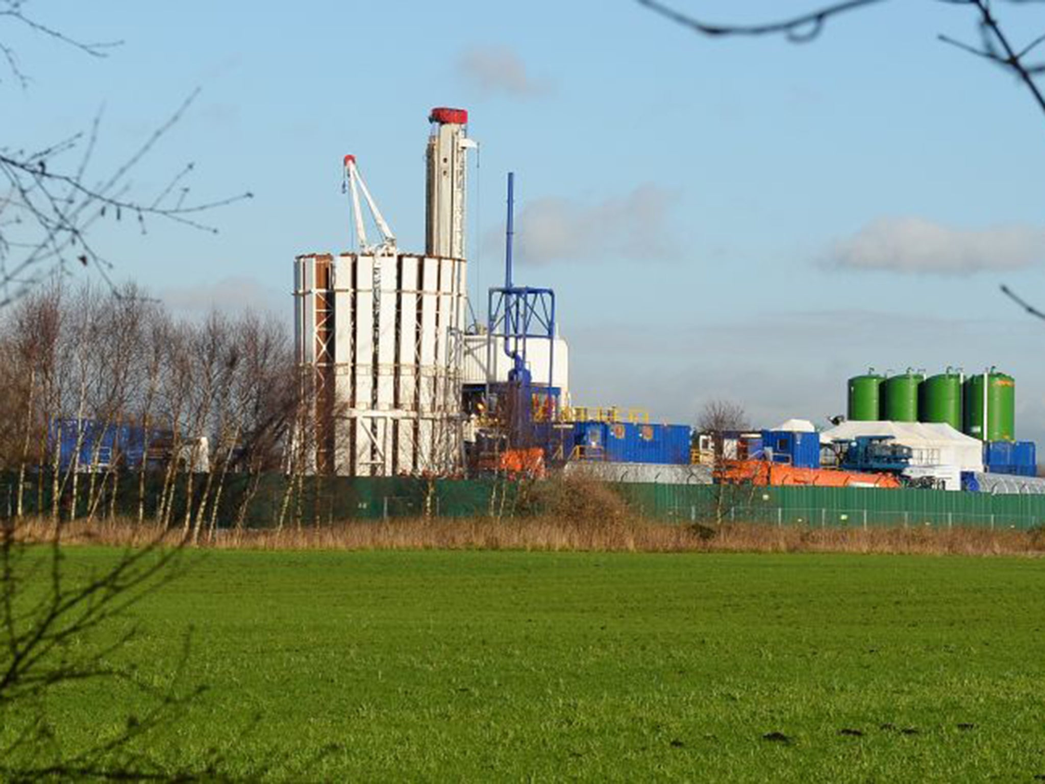 Fracking at Barton Moss near Manchester