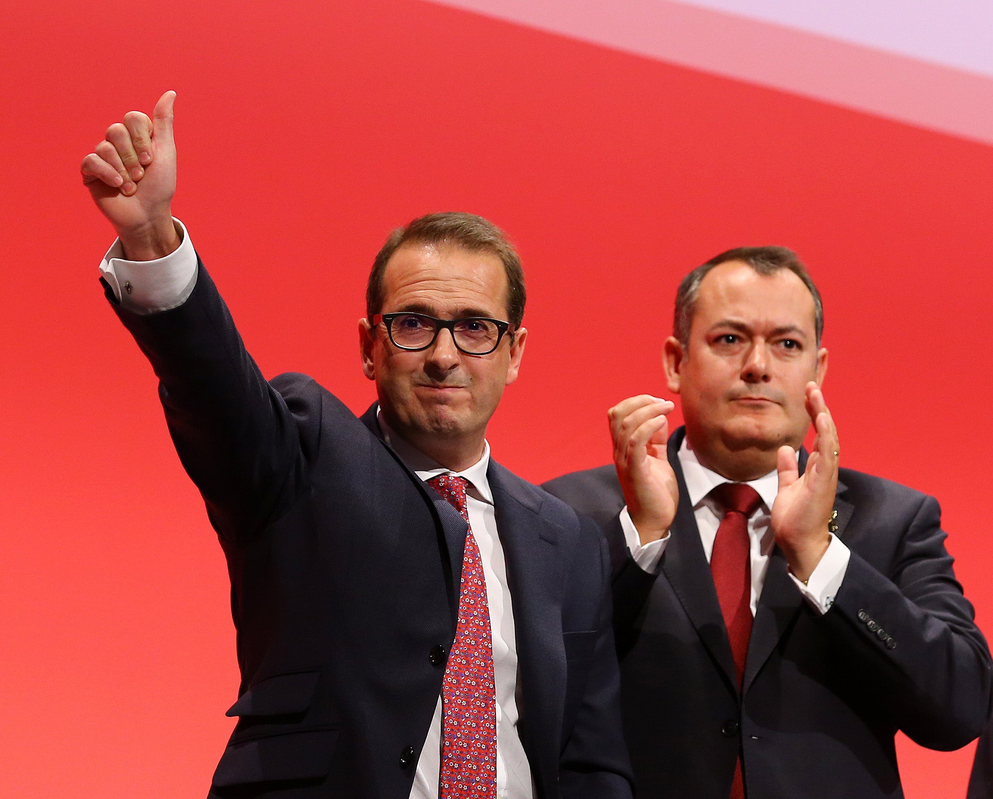 Owen Smith, left, will officially declare his intention to run in his Pontypridd constituency