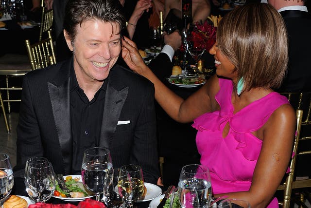 David Bowie and Iman Abdulmajid attend the DKMS' 5th Annual Gala on 28 APril, 2011, in New York City