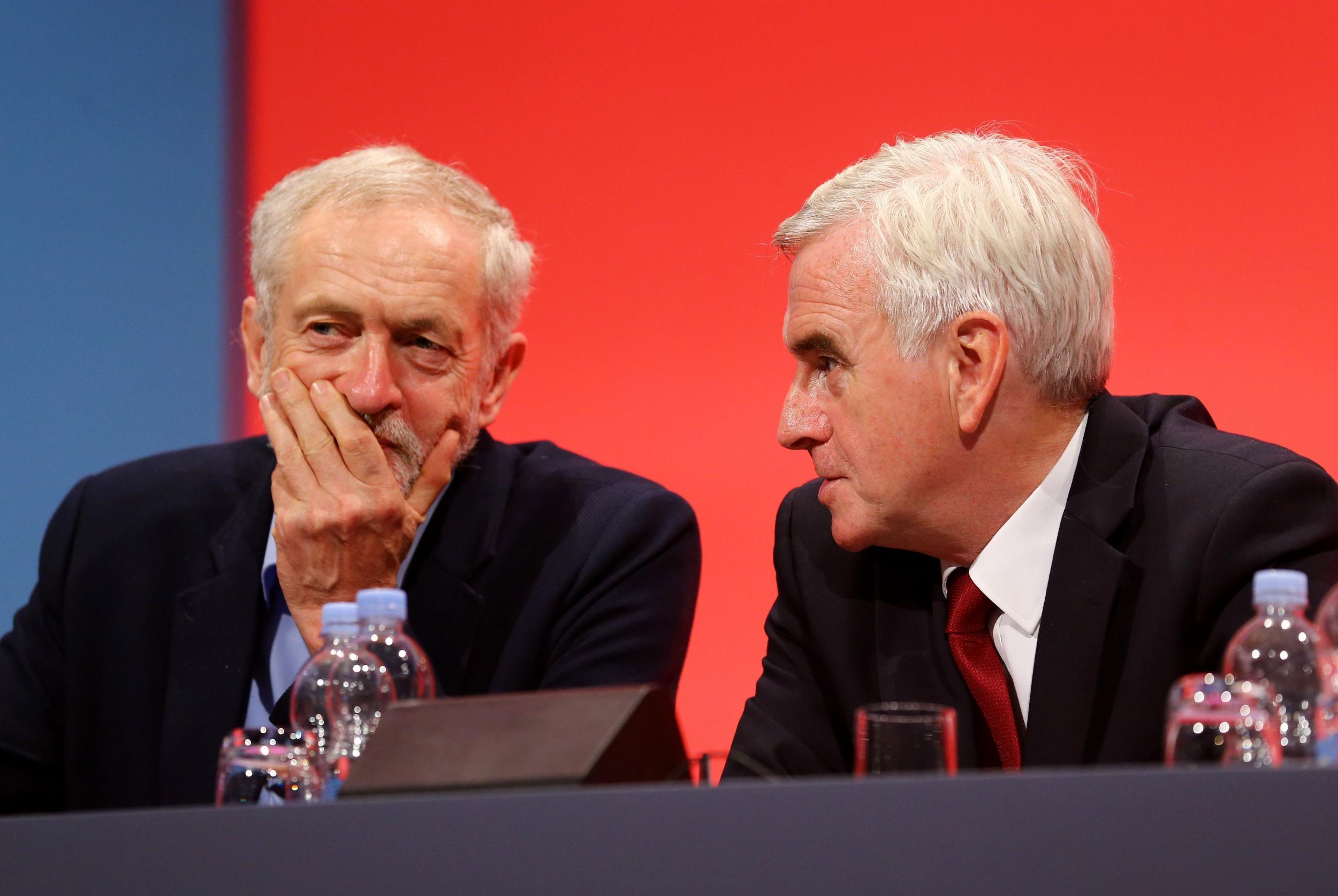 Jeremy Corbyn and John McDonnell, his Shadow Chancellor and close friend