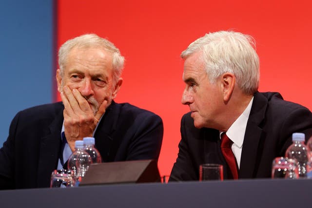 Jeremy Corbyn and John McDonnell, his Shadow Chancellor and close friend