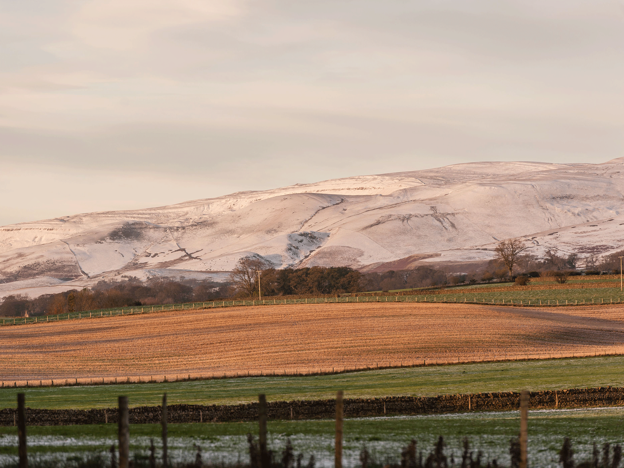 A sprinkling of snow is likely in higher altitudes such as here in Cumbria in north-west England