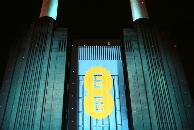 Atmosphere during a 4D projection at the launch of EE, Britain's first 4G mobile network at Battersea Power station on November 1, 2012 in London, England