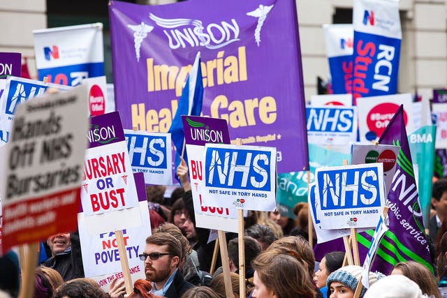 In response to George Osborne's plan to ditch bursaries and replace them with student loans for junior doctors and nurses, thousands rallied in London at the weekend