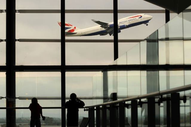Passenger numbers at Heathrow fell 0.4 per cent last month despite a record year