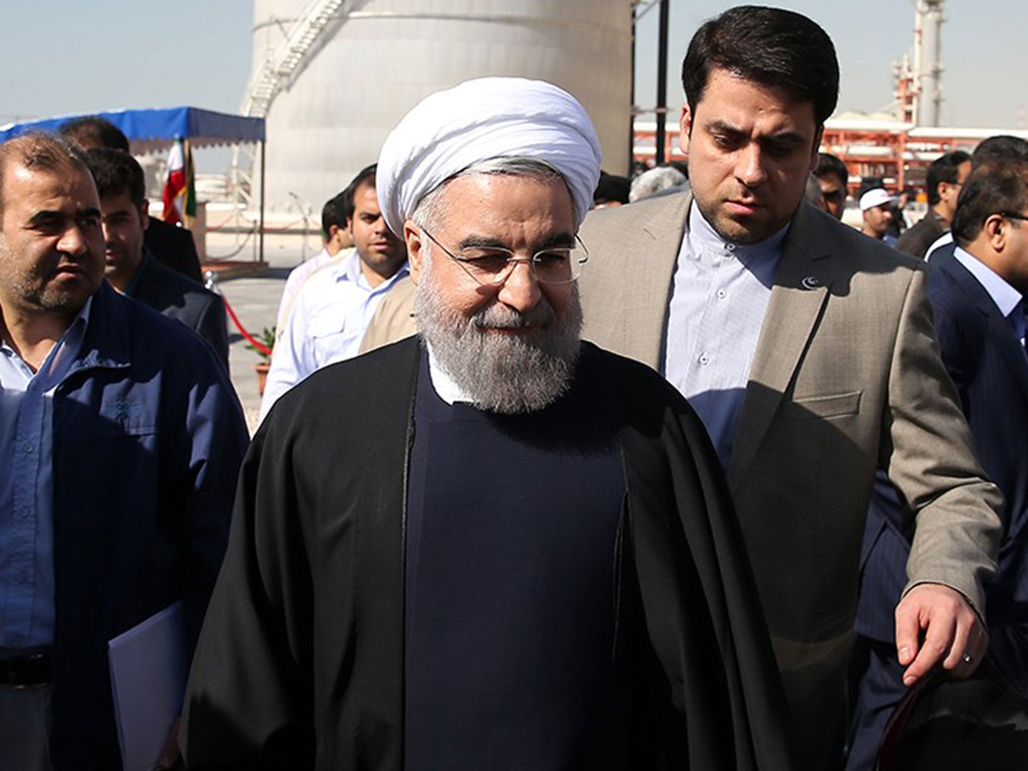 President Rouhani said: 'We are hopeful that the sanctions against Iran would be lifted in the next few days'