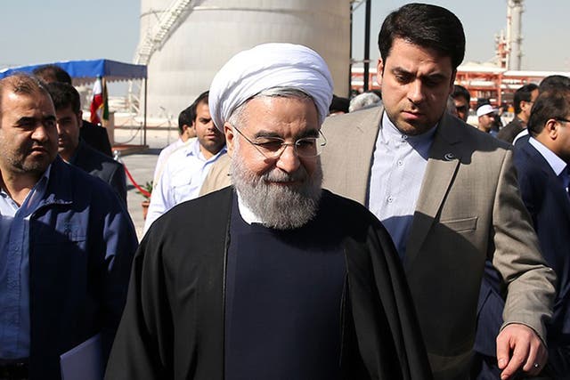 President Rouhani said: 'We are hopeful that the sanctions against Iran would be lifted in the next few days'