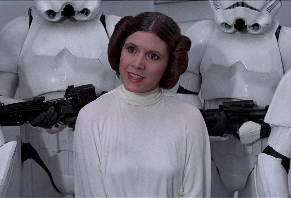 Princess Leia was unimpressed by certain lines in George Lucas' Star Wars script